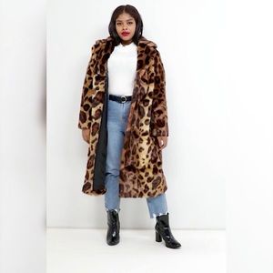 COPY - Leopard faux fur coat